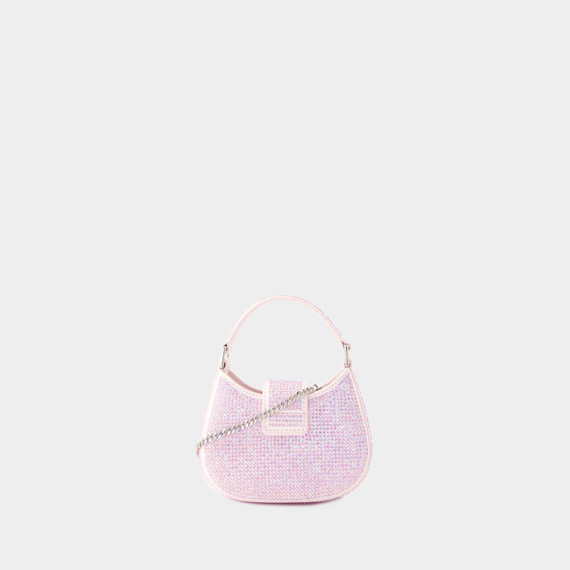 Crescent Bow Micro Bag - Self Portrait - Synthetic Leather - Pink