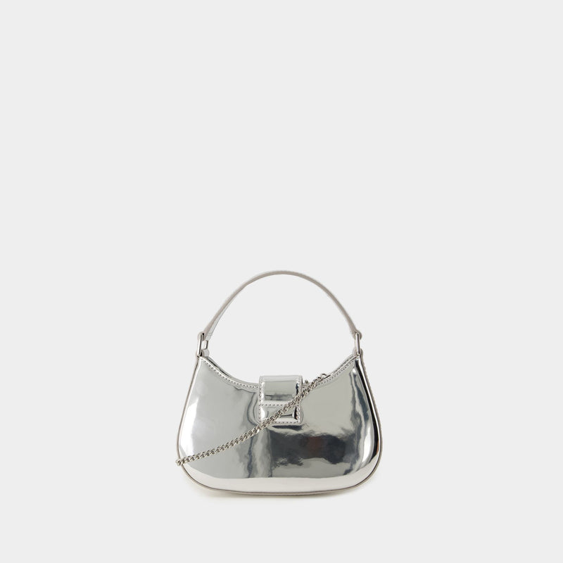 Micro Cresent Bag - Self Portrait - Leather - Silver