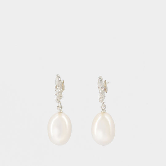 Lustre of the Moon Earrings in Silver