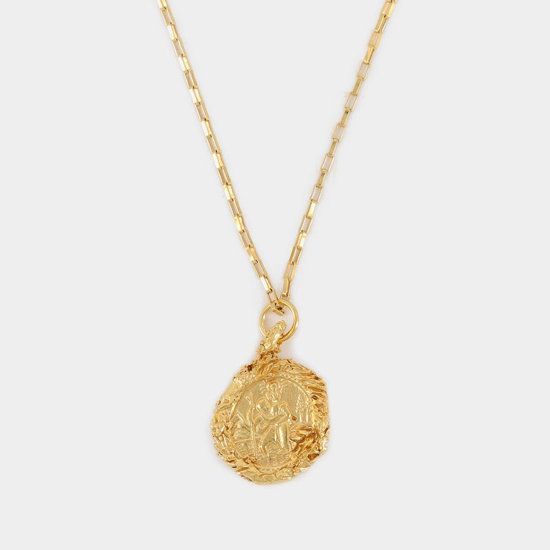 St Christopher Necklace in Gold