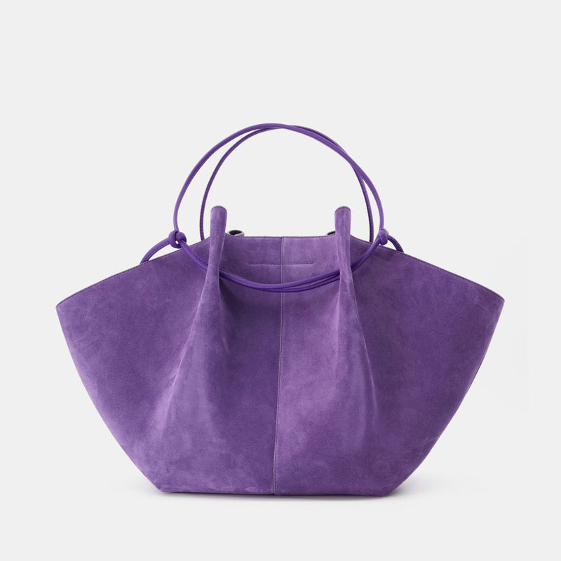 Large Mochi Bag in Purple Suede