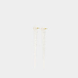 Drip Earrings - Simone Rocha - Brass - White