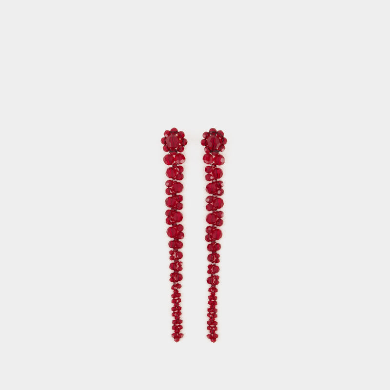 Drip Earrings - Simone Rocha - Brass - Red