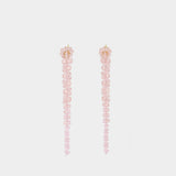 Drip Earrings - Simone Rocha - Crystal - Pink