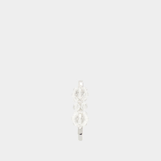 Mini Flower Hair Clip  - Simone Rocha - Crystal - White