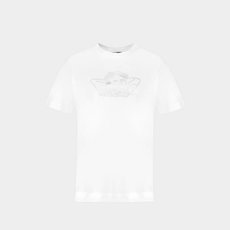 Angel Graphic Project T-Shirt - Simone Rocha - Cotton - White/Silver