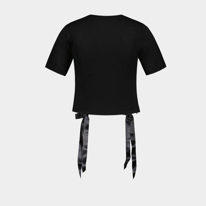 Bow Tails T-Shirt - Simone Rocha - Cotton - Black
