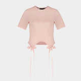 Bow Tails T-Shirt - Simone Rocha - Cotton - Pale Pink