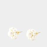 Mini Daisy Earrings - Simone Rocha - Polyester - Pearl