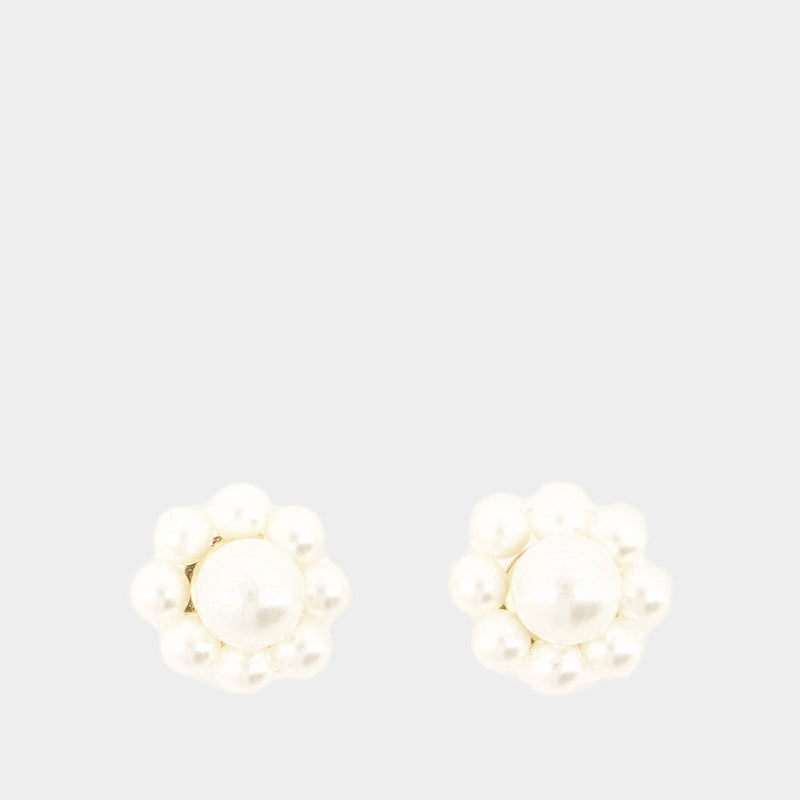 Mini Daisy Earrings - Simone Rocha - Polyester - Pearl