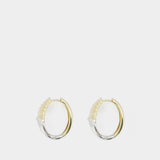 Berlingot Vague  Earring - Yvonne Leon - Golg/White - 9K