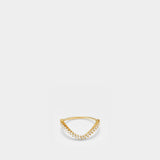 Set Heart Signet Ring & Wave Ring Diamonds in Yellow Gold