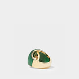 Gaufrette Bico Ob Signet Ring in Yellow Gold