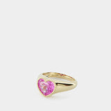 Cœur Pierre Rose Ring - Yvonne Leon - Gold - 9K