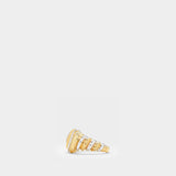 Gaufrette Bico Ob Signet Ring in Yellow Gold