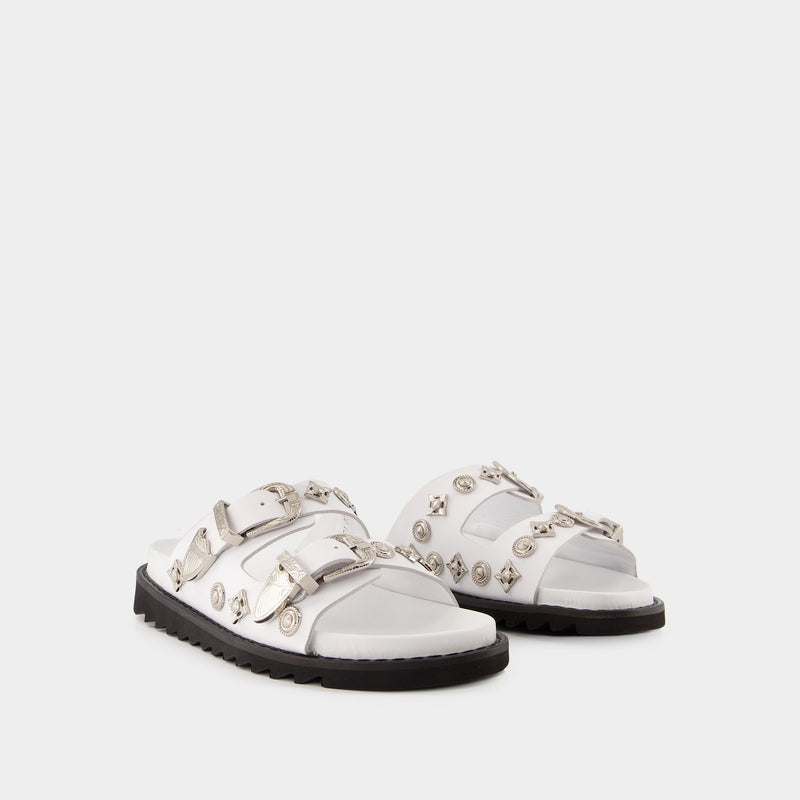 Aj844 Sandals - Toga Pulla - Black/White - Leather