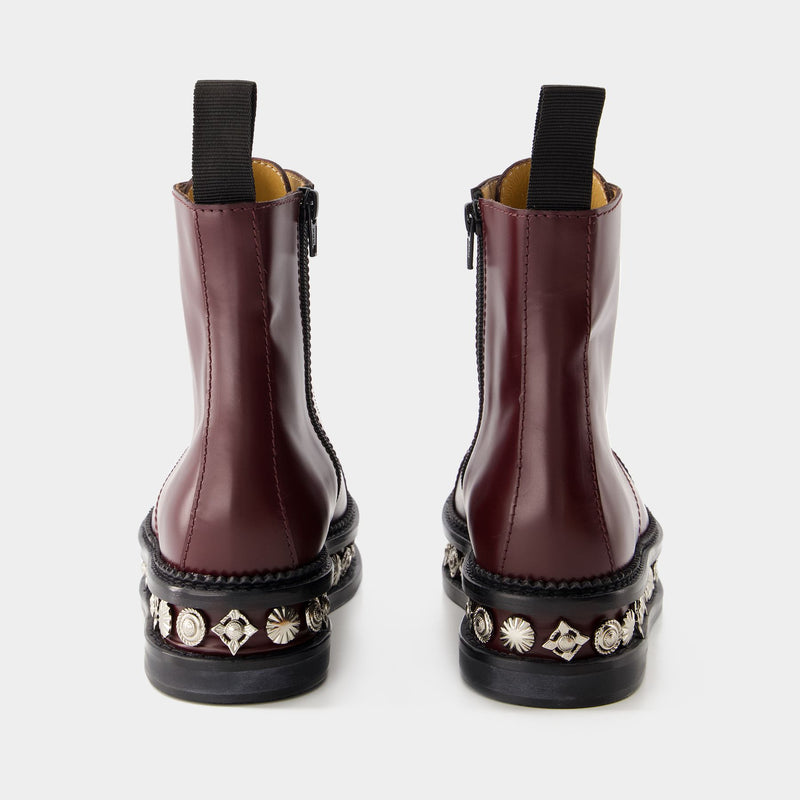 Aj1287 Boots - Toga Pulla - Leather - Burgundy