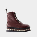 Aj1287 Boots - Toga Pulla - Leather - Burgundy