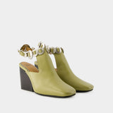 Aj1308 Sandals - Toga Pulla - Leather - Khaki