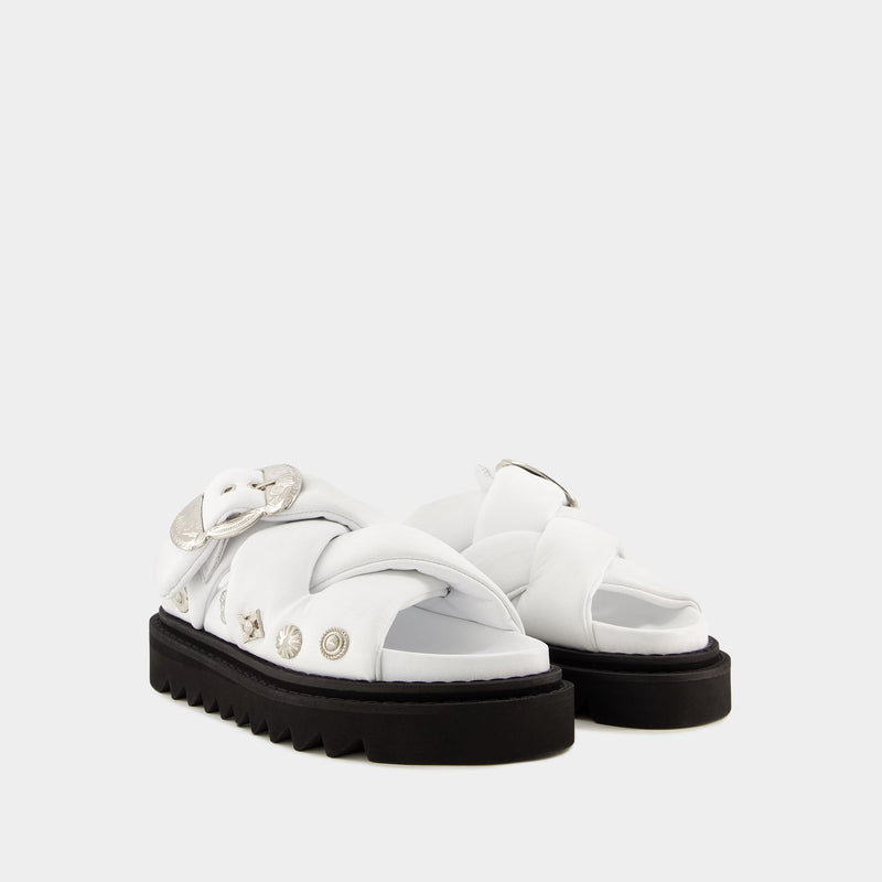 Aj1317 Sandals - Toga Pulla - Leather - White