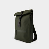 Rolltop Rucksack Backpack - Rains - Synthetic - Green