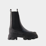 Mid Chelsea Boots - Ganni - Leather - Black