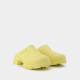 Yellow Recycled Rubber Retro Mules