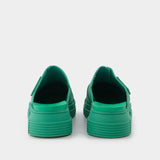 Green Recycled Rubber Retro Mules
