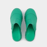 Green Recycled Rubber Retro Mules