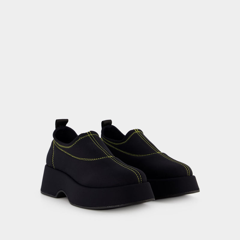 Retro Flatform Loafers - Ganni - Synthetic - Black