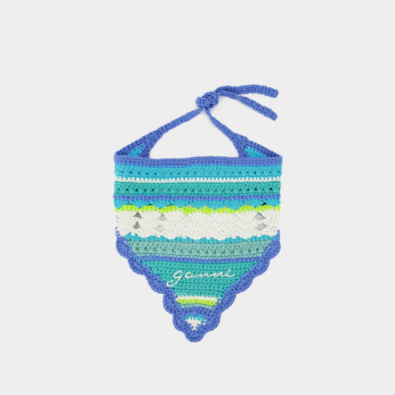 Crochet Hat - Ganni - Blue Curacao - Cotton