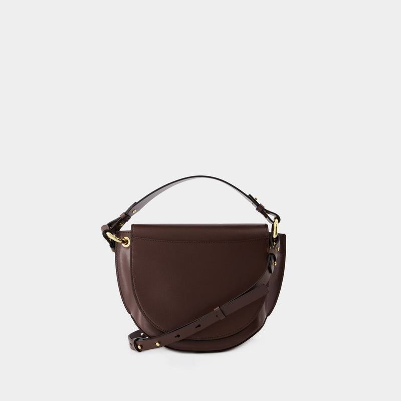 Banner Saddle Crossbody Bag Ganni leather Chocolate