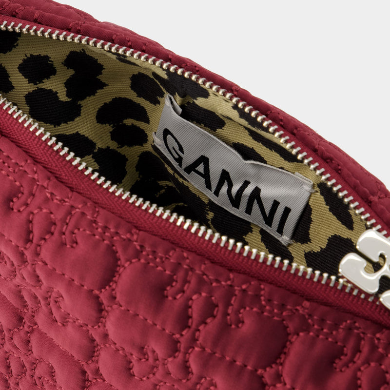 Butterfly Small Bag - Ganni - Synthetic - Burgundy
