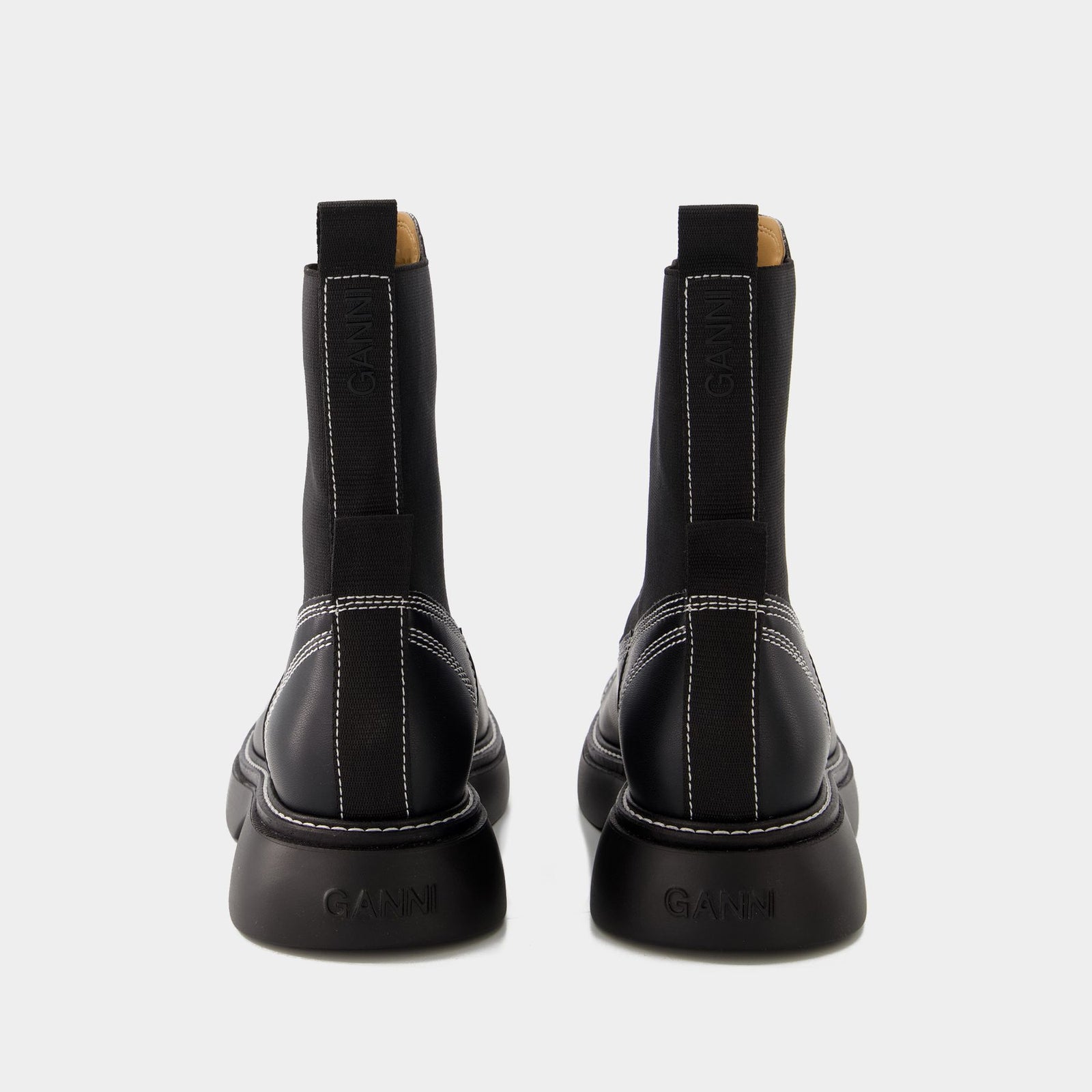 Black/Black Black Everyday Mid Chelsea Boots | GANNI US