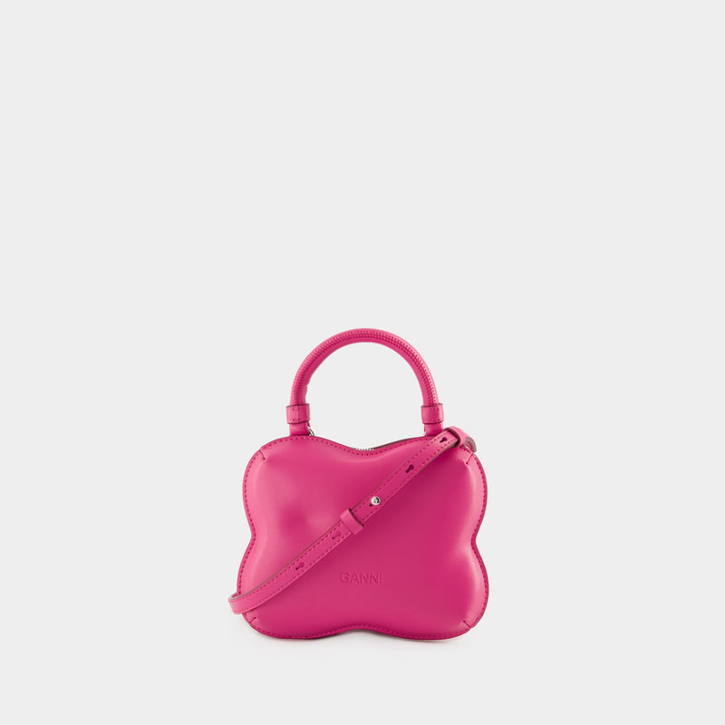 Butterfly Small Crossbody - Ganni - Leather - Pink