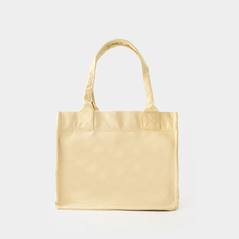 Large Easy Tote Bag - Ganni - Cotton - Beige