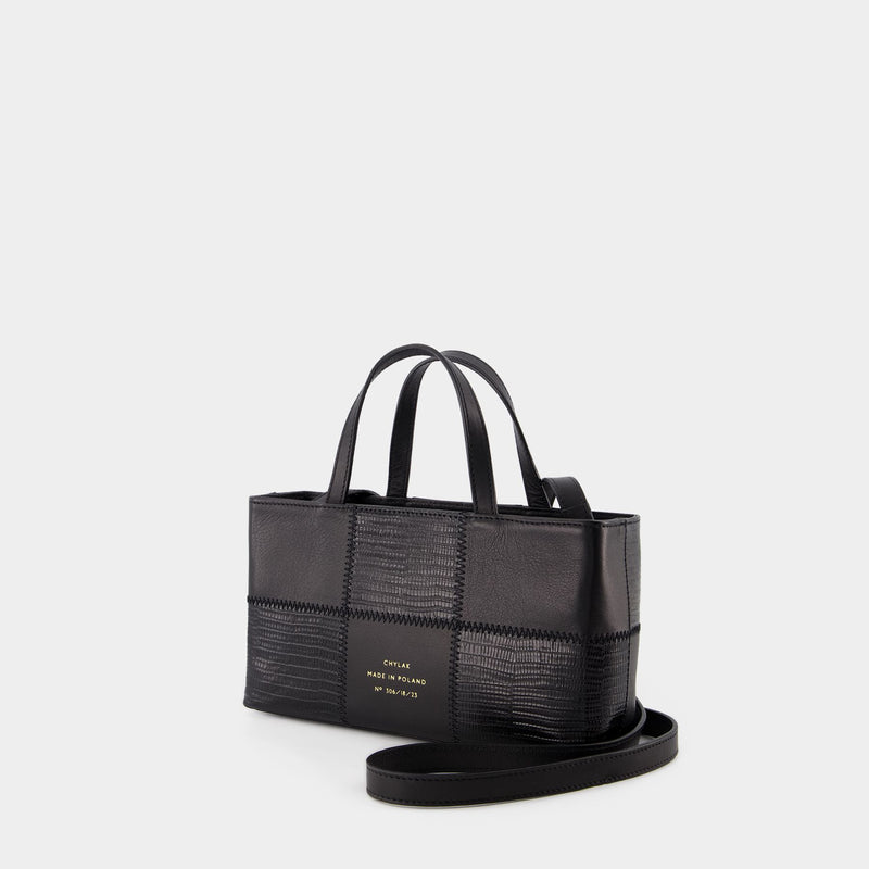 Patchwork Tote - Chylak - Leather - Black