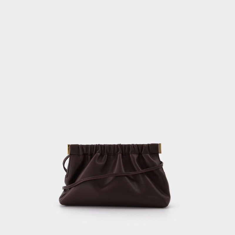 The Bar Clutch Mini in Brown Vegan Leather