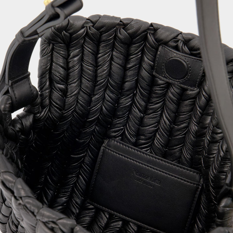 The Busket Baguette Bag in Black Synthetic Leather