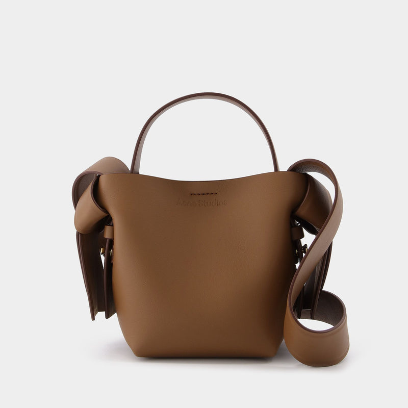 Musebi Micro Tote Bag in Brown Leather