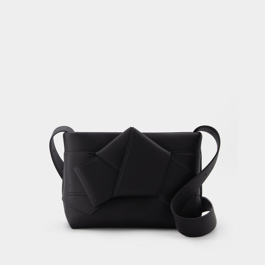 Musubi Shoulder Bag in Black Leather