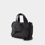 Musubi Micro Leather Tote Bag Black