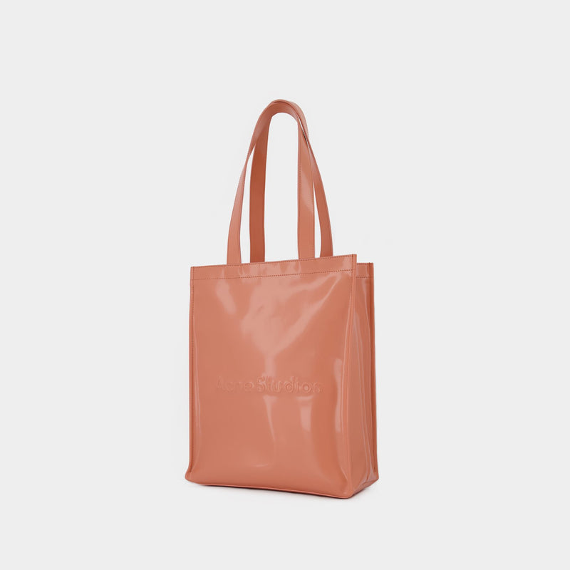 Logo Portrait Shopper Bag - Acne Studios - Leather - Salmon Pink