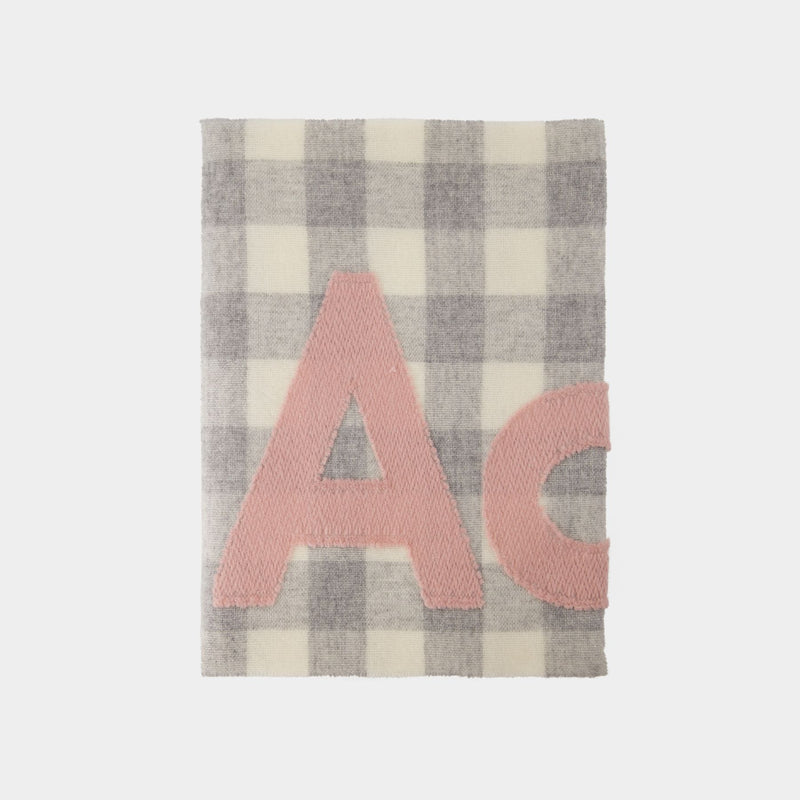 Veda Scarf - Acne Studios - Wool - Grey/Rose