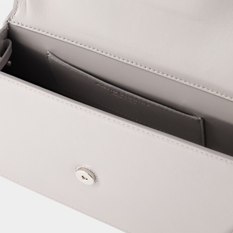 Distortion Mini Crossbody Bag - Acne Studios - Leather - Light Grey