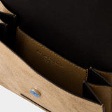 Platt Crackle Crossbody Bag - Acne Studios - Leather - Dark Beige