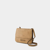 Platt Crackle Crossbody Bag - Acne Studios - Leather - Dark Beige