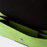 Platt Crackle Crossbody Bag - Acne Studios - Leather - Lime Green