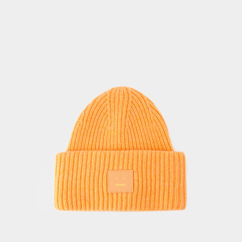 Pansy N Face Beanie - Acne Studios - Wool -  Mandarin Orange