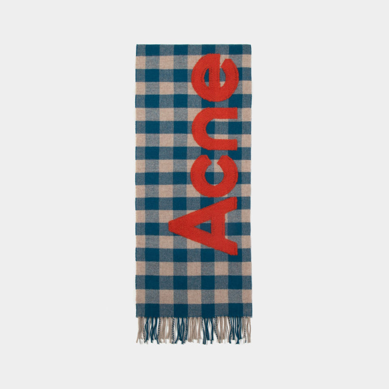 Veda Scarf - Acne Studios - Wool - Turquoise Blue